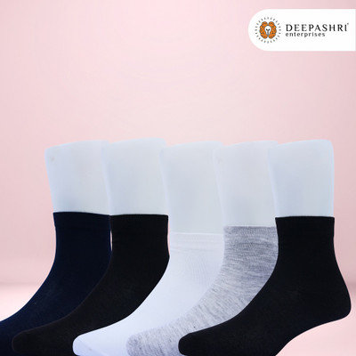 Deepashri Men Solid Calf Length(Pack of 5)