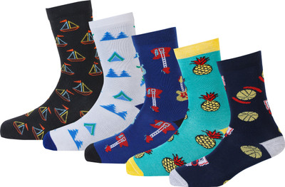 RC. ROYAL CLASS Boys & Girls Printed Calf Length(Pack of 5)
