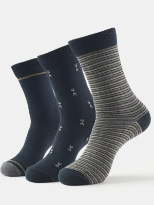 JOCKEY 7104 Compact Cotton Elastane Stretch Men Solid Mid-Calf/Crew(Pack of 3)