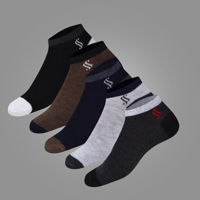 SOXARO Men Solid Ankle Length(Pack of 5)