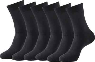 SIZE MATTERS Men & Women Solid, Self Design Calf Length(Pack of 6)