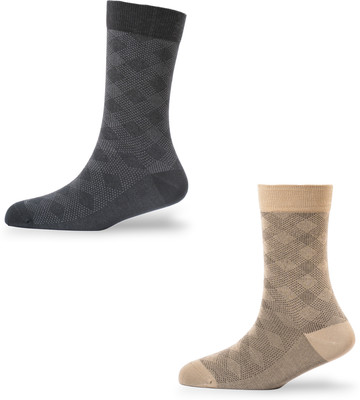 Young Wings Men Self Design Mid-Calf/Crew(Pack of 2)