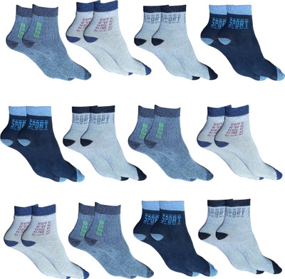 Best Friends Forever Unisex Self Design Ankle Length(Pack of 12)