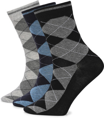 Hirolas Men Geometric Print Calf Length(Pack of 3)