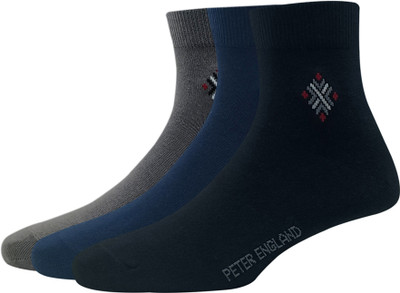 PETER ENGLAND Men Self Design Mid-Calf/Crew(Pack of 3)