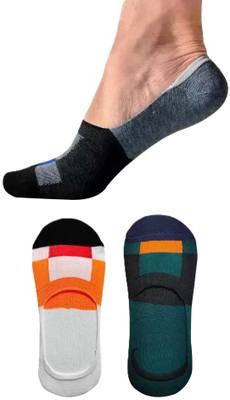FATON Men Printed Low Cut(Pack of 2)