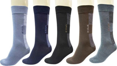 Broova Men Solid Calf Length(Pack of 5)