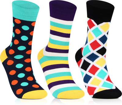 BONJOUR Men Printed Calf Length(Pack of 3)