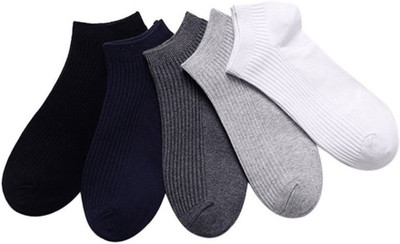 QITJAS Men & Women Striped Ankle Length(Pack of 5)