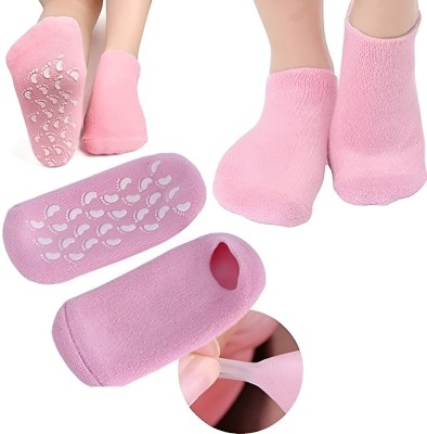 RBGIIT Spa Gel Socks Winter Care Full Heel/Feet Protector Moisturizing Skincare S-36 Ankle Support(Multicolor)