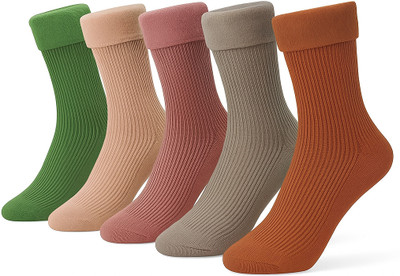 MIKONIKO Women Solid Ankle Length(Pack of 5)