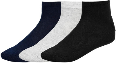 Suprix Unisex Solid Ankle Length, Peds/Footie/No-Show, Low Cut(Pack of 3)