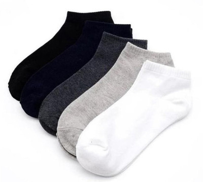 Tahiro Unisex Solid Ankle Length, Mid-Calf/Crew(Pack of 5)