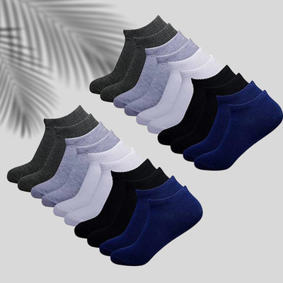 MJE Men & Women Solid Ankle Length, Peds/Footie/No-Show, Low Cut