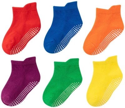 MOMISY Baby Boys & Baby Girls Solid Ankle Length(Pack of 6)