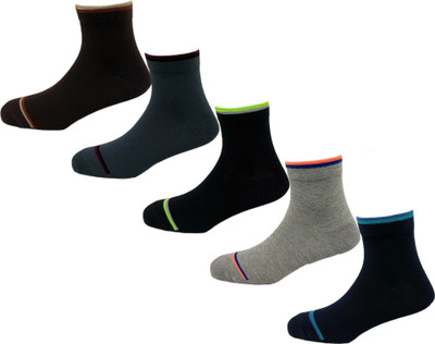 DOUBLE SEVEN Men Striped Ankle Length(Pack of 5)