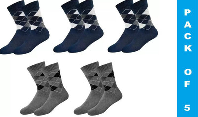 FATON Men Solid Calf Length(Pack of 5)