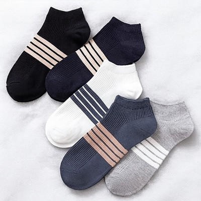 RozzyBlue Men & Women Self Design Ankle Length(Pack of 5)