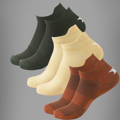Brucella Men Solid Ankle Length(Pack of 3)