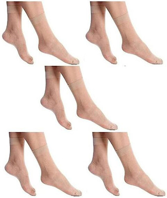 Tixy Girls Solid Ankle Length(Pack of 5)