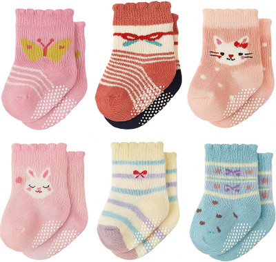 Cuteably Baby Girls Floral Print Ankle Length(Pack of 6)
