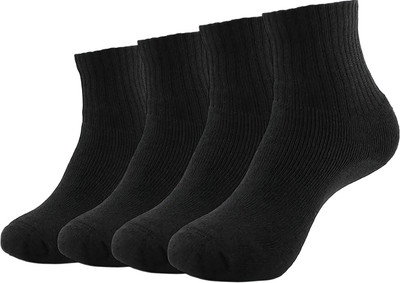 XOALT Unisex Solid Ankle Length(Pack of 4)