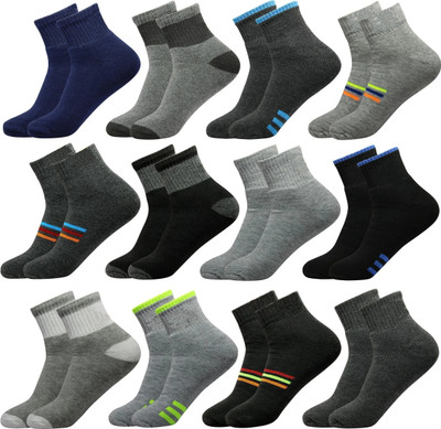 krijo Men Solid Ankle Length(Pack of 12)