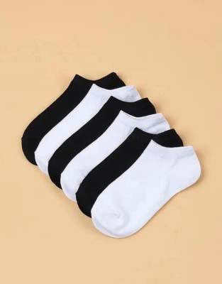 Bodiclap Unisex Solid Ankle Length, Low Cut, Peds/Footie/No-Show(Pack of 6)