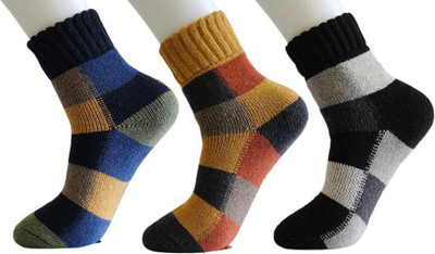 AlexVyan Women Solid Mid-Calf/Crew(Pack of 3)