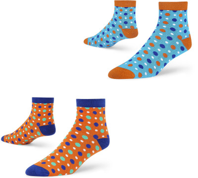Dynamocks Unisex Printed Ankle Length(Pack of 2)
