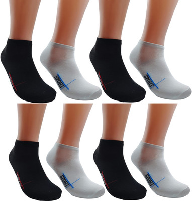 Pollo Loco Men & Women Solid Ankle Length(Pack of 8)