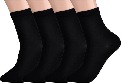 Tahiro Men Solid Mid-Calf/Crew(Pack of 4)