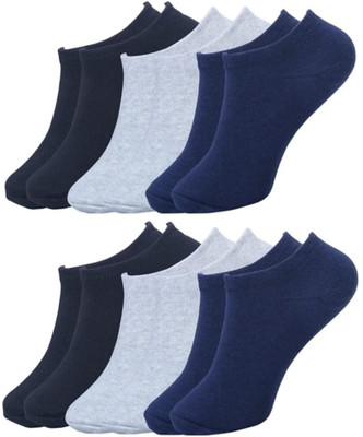 CROSSWELL Men & Women Solid Low Cut(Pack of 6)