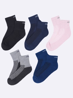 Air Garb Unisex Solid Ankle Length(Pack of 5)