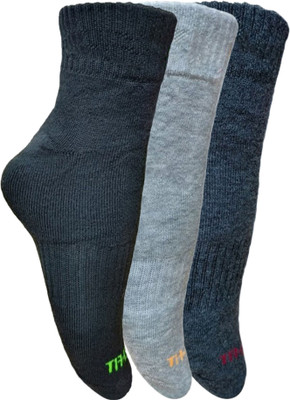 LABOLIA Men & Women Solid, Striped Ankle Length(Pack of 3)