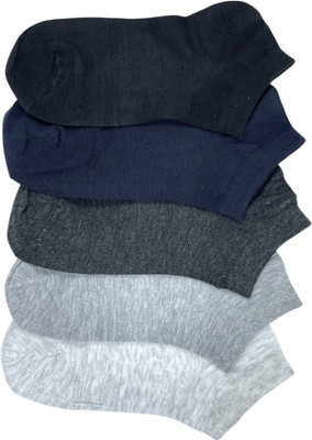 Piea Unisex Solid Ankle Length(Pack of 5)