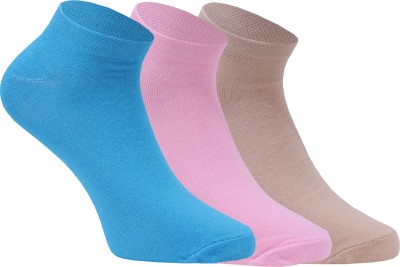 USOXO Women Solid Ankle Length(Pack of 3)