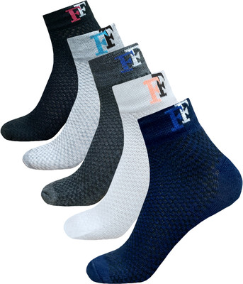 FIMS Men & Women Solid Mid-Calf/Crew(Pack of 5)