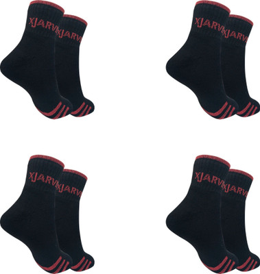 XJARVIS Men & Women Solid Ankle Length(Pack of 4)