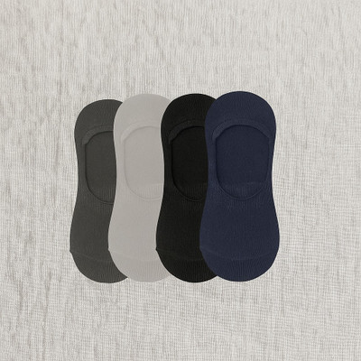 owilens Men Solid Peds/Footie/No-Show(Pack of 4)