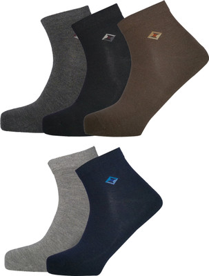 Lux Nitro Men Solid Ankle Length(Pack of 5)