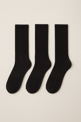 Faden Blue Men & Women Solid Mid-Calf/Crew(Pack of 3)