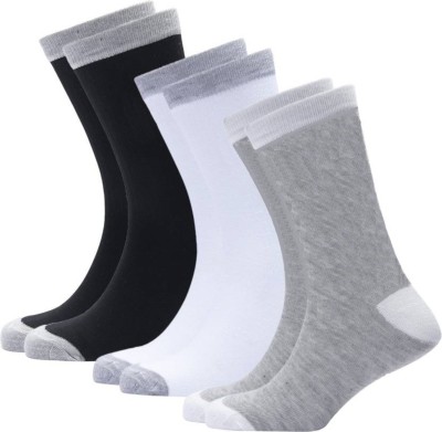 VAPINDIA Unisex Solid Mid-Calf/Crew(Pack of 3)