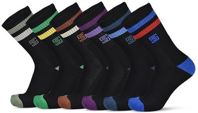 Thesockstreet Unisex Solid Calf Length(Pack of 6)