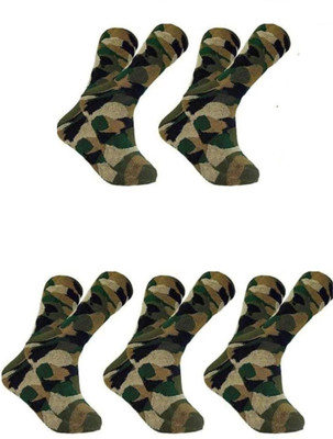 DISHAA Men & Women Solid Calf Length(Pack of 5)