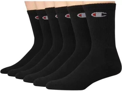 SIZE MATTERS Men & Women Solid, Self Design Mid-Calf/Crew(Pack of 6)