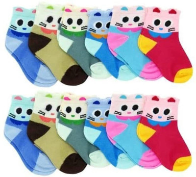 GARUN Baby Boys & Baby Girls Perforations Ankle Length(Pack of 12)