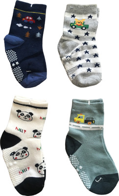 Kicksy Baby Boys & Baby Girls Graphic Print Calf Length(Pack of 4)