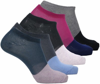 JOYFEET Men Solid Ankle Length(Pack of 5)