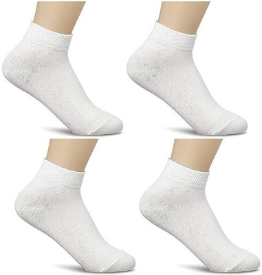 bazler Unisex Solid Ankle Length(Pack of 4)